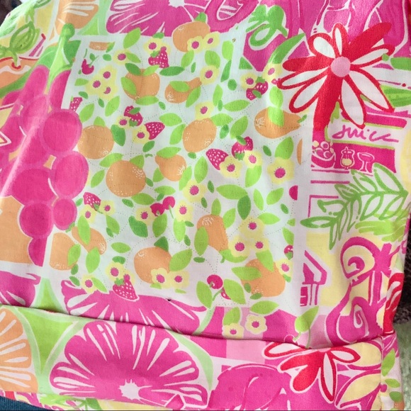 LILLY PULITZER “Juice Stand” Cotton Palm Beach Fit Cuffed Bermuda Shorts Size 8 - Picture 11 of 11